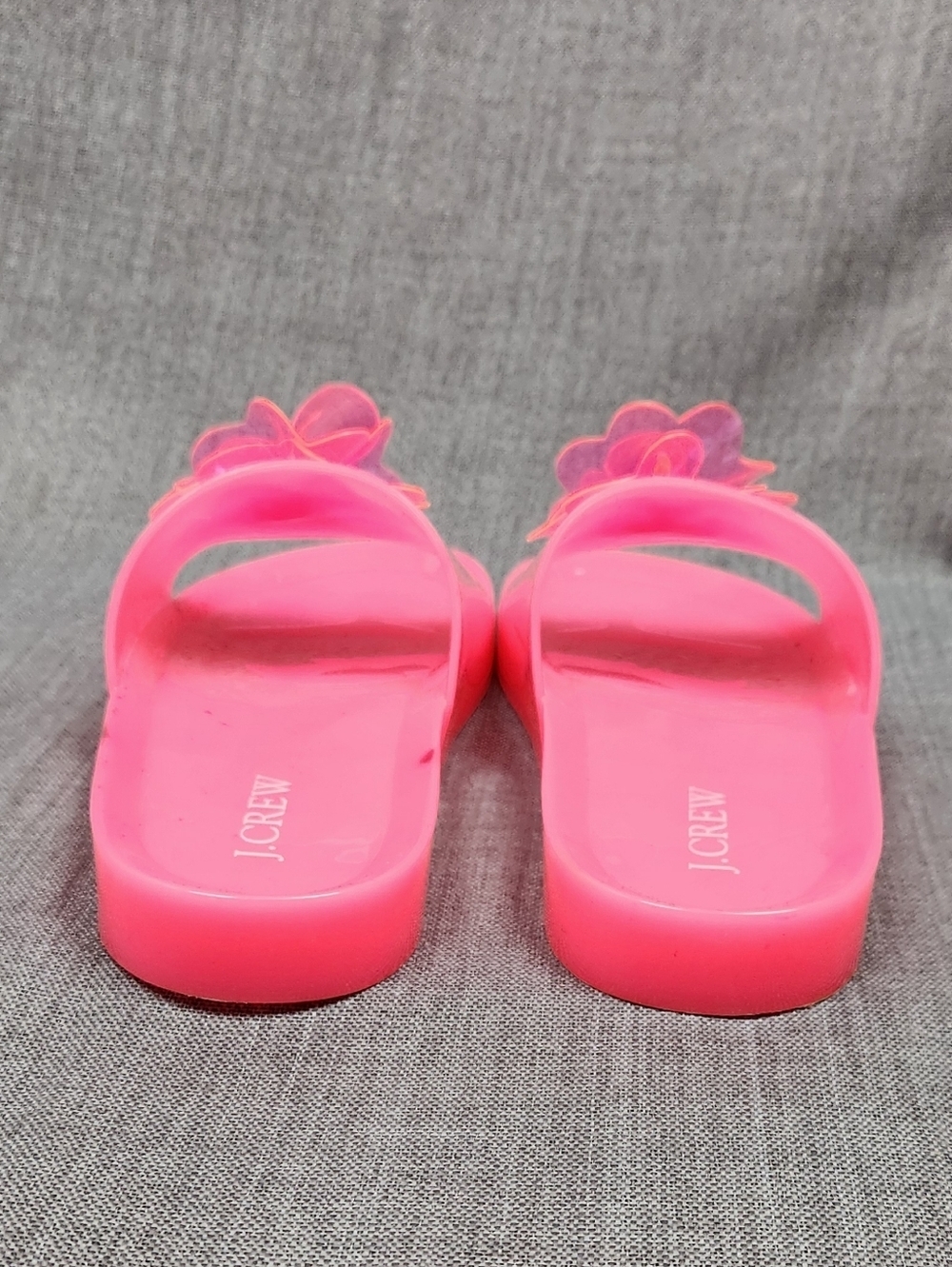 J. Crew Pink Floral Jelly Blossom Pool Slides Size 8. - Picture 6 of 10